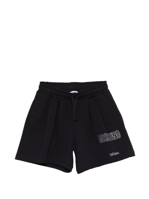 Bermuda unisex Moschino Kid Teen neri MOSCHINO KID-TEEN | HDQ020LDA2560100
